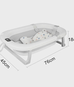 Opvouwbaar Babybadje met Thermometer & Badmat - 0-36 Maanden