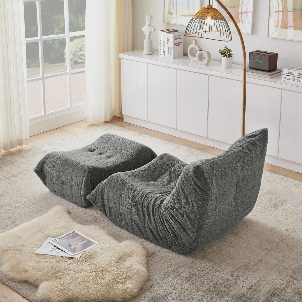 Moderne Lounge Sofa met Opbergruimte - Gestoffeerd en Comfortabel