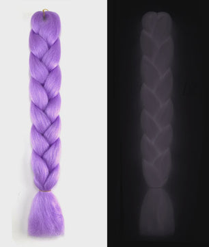 Neon Glow Braiding Hair Extensions - 24 Inch Jumbo Braid - Lichtgevende Kleuren