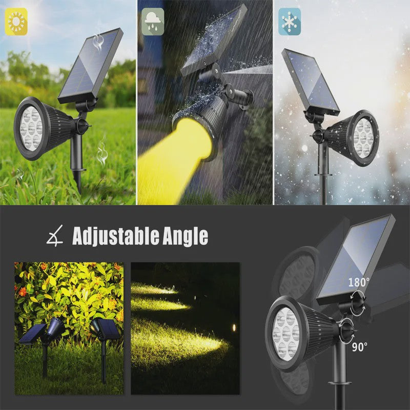 Waterdichte Solar Spotlight met 7 LED's - Tuinverlichting op Zonne-energie