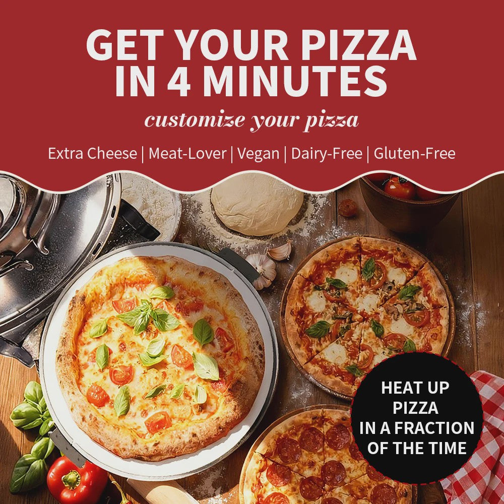 Klaif Elektrische Pizzaoven 420℃ - Snel, Crispy Pizza's in 10 Minuten