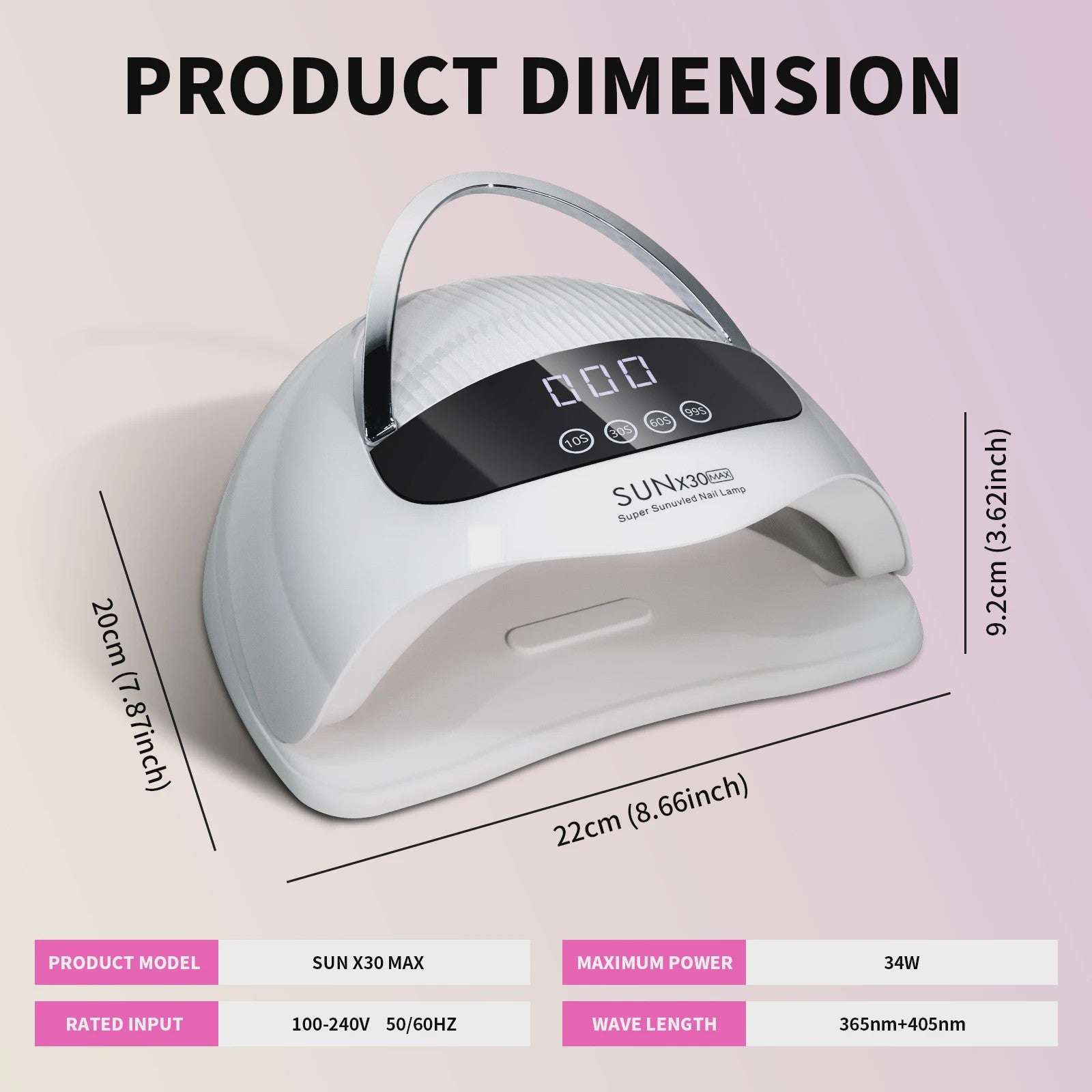 Professionele 90 LED UV Nageldroger - Gel Polish Droger met Timer en Sensor