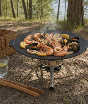 Gietijzeren BBQ Grillplaat met Onderstel - Diameter 45 cm