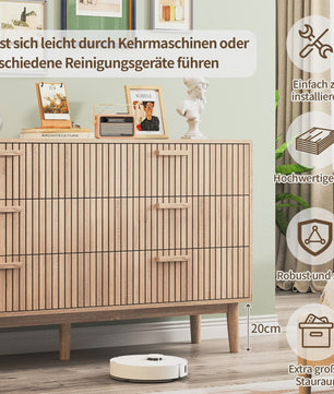 Landelijke Dressoir met 4 of 6 Lades - Houten Opbergkast