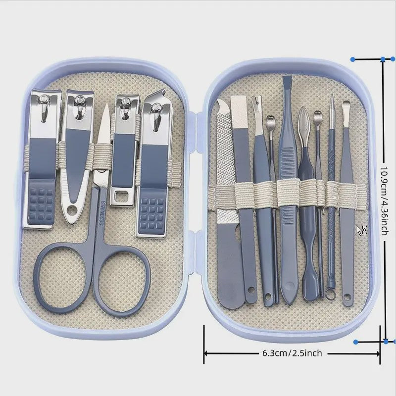 14-delige Luxe Manicure en Pedicure Set - Roestvrij Staal