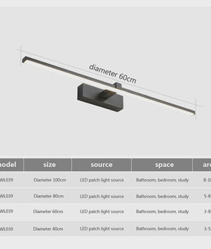 Moderne LED Wandlamp Badkamer - Stijlvol Aluminium met 3 Kleuren Licht