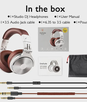 OneOdio Studio DJ Koptelefoon - Over-Ear, Hi-Res Audio, Ingebouwde Microfoon, 3.5mm/6.35mm