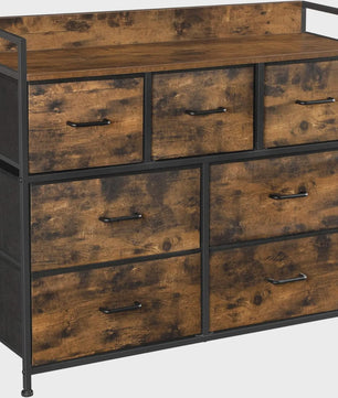 Industrieel Dressoir met 7 Lades en Metalen Frame - Rustiek Houtdesign