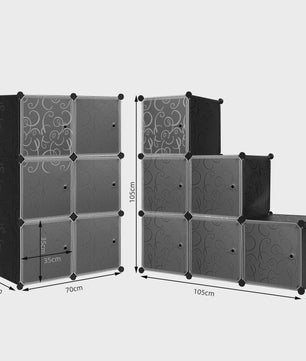 Stapelbare Schoenenkast met 6 Deuren - Modulaire Opbergboxen