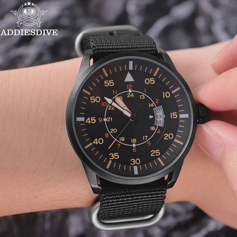 ADDDIESDIVE Heren Luxe Horloge - Waterdicht 50M, Luminous, Datumweergave