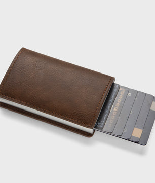 Minimalistische Anti-diefstal RFID Kaarthouder Portemonnee van PU Leer - Slim & Veilig