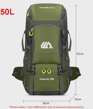 50L Waterdichte Reisrugzak - Grote Outdoor Backpack voor Kamperen, Wandelen & Klimmen
