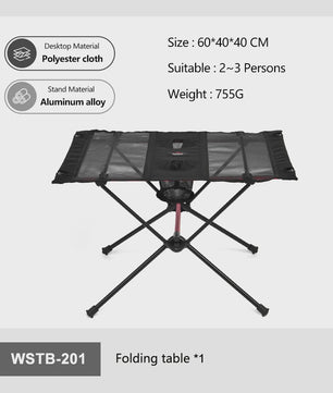 WIDESEA Opvouwbare Campingtafel - Lichtgewicht, Draagbaar & Compact met Bekerhouders