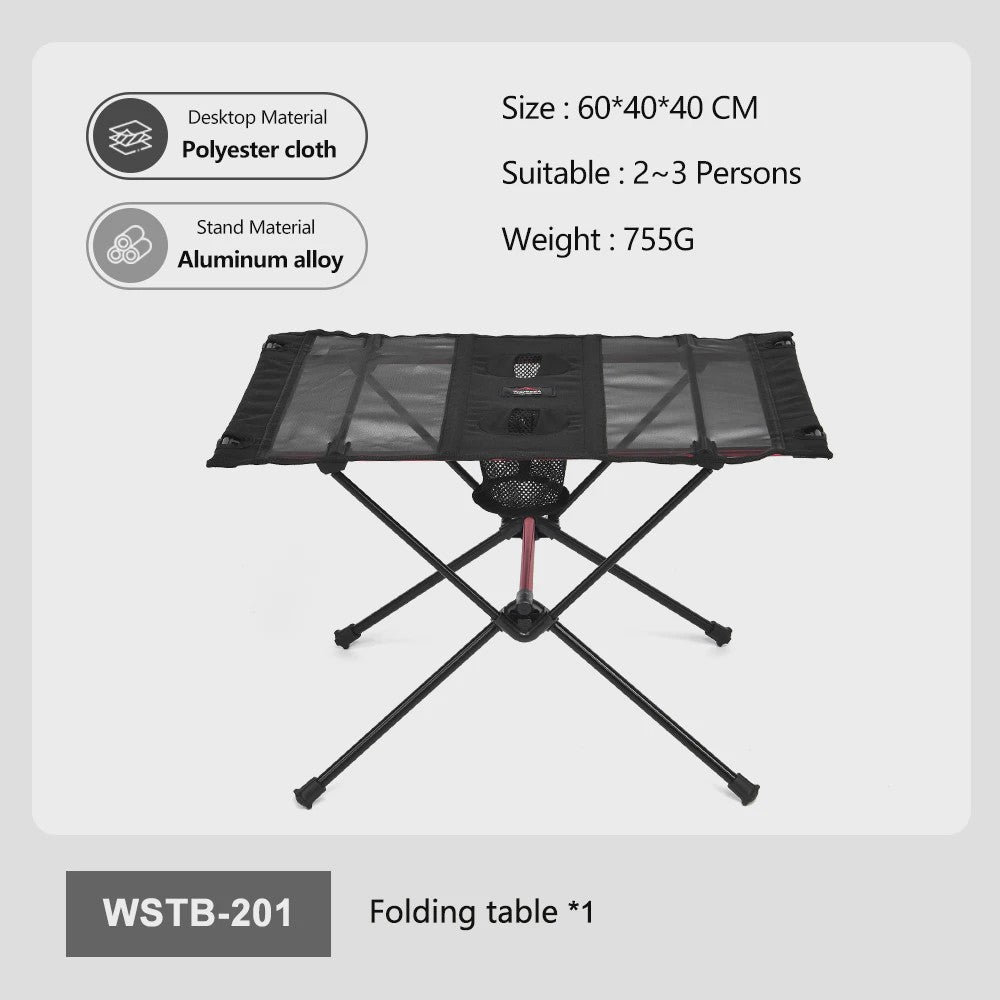 WIDESEA Opvouwbare Campingtafel - Lichtgewicht, Draagbaar & Compact met Bekerhouders