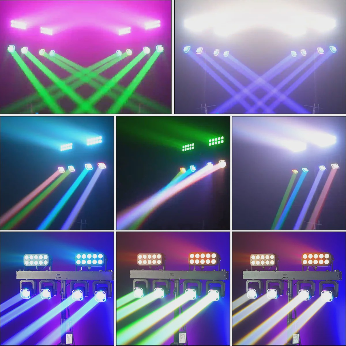4-in-1 LED DJ Licht Effect Bar: Beam, Wash, Strobe & Ring met Afstandsbediening