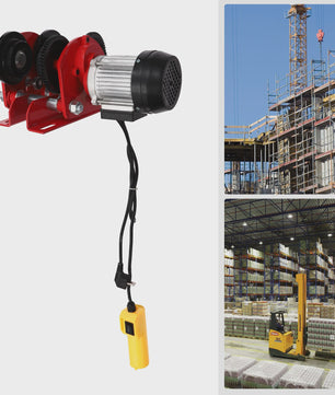 Elektrische Hijs Trolley 1 Ton - 370W Heavy Duty I-Balk Kraan voor Werkplaats & Magazijn