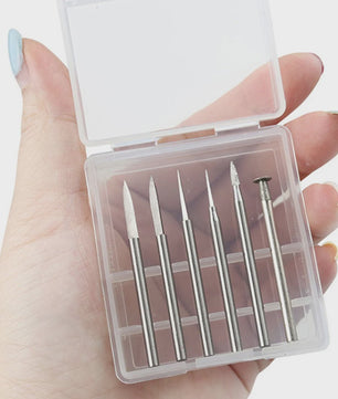 6-delige Houtsnij Boorbeitel Set voor Dremel - 2.35/3mm Schacht