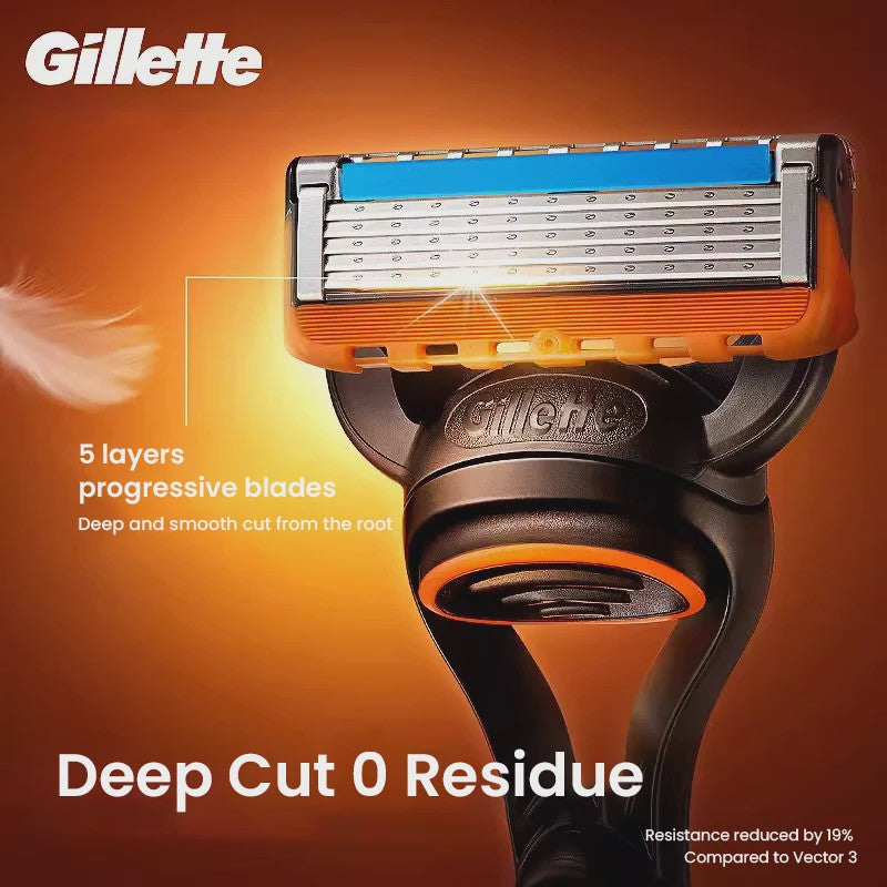 Gillette Fusion5 Scheermes Set: Handmatig Scheermes met 5 Lagen Mesjes, Handvat, 2 Reservemesjes en Standaard