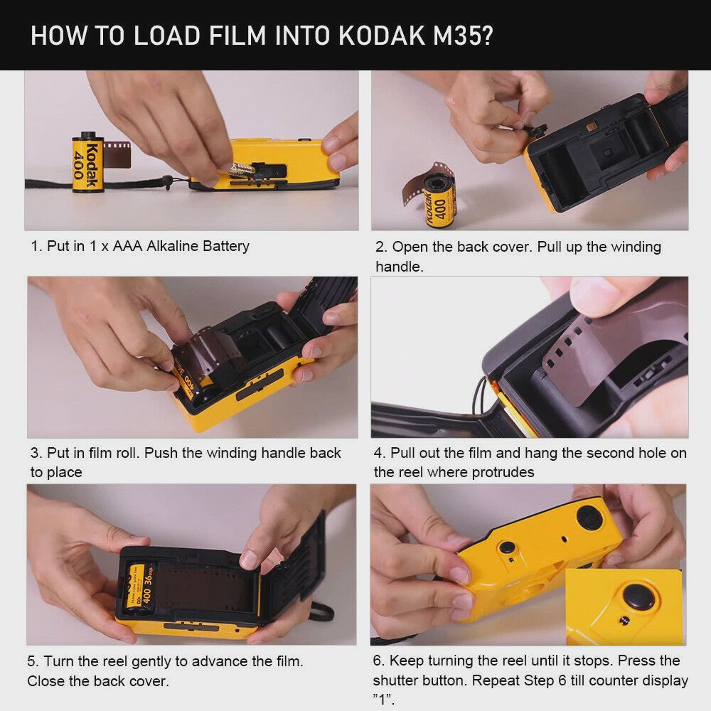 Kodak M35 Filmcamera - Herbruikbaar, Retro & Draagbaar 35mm Fototoestel