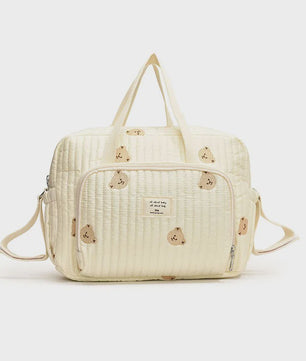 Grote Mommy Bag Baby Organizer - Stijlvolle Luiertas met Borduurwerk voor Moeder & Kind