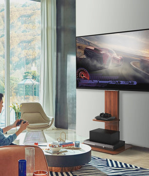 Robuuste TV Voet met 5 Hoogte Niveaus | Verstelbare TV Standaard voor 32-65 Inch Schermen