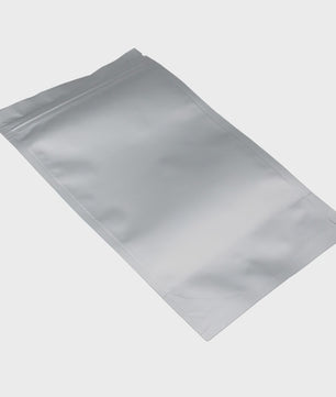 100x Zilveren Mylar Stand-Up Zakjes met Hersluitbare Zip Lock - Ideaal voor Voedselopslag