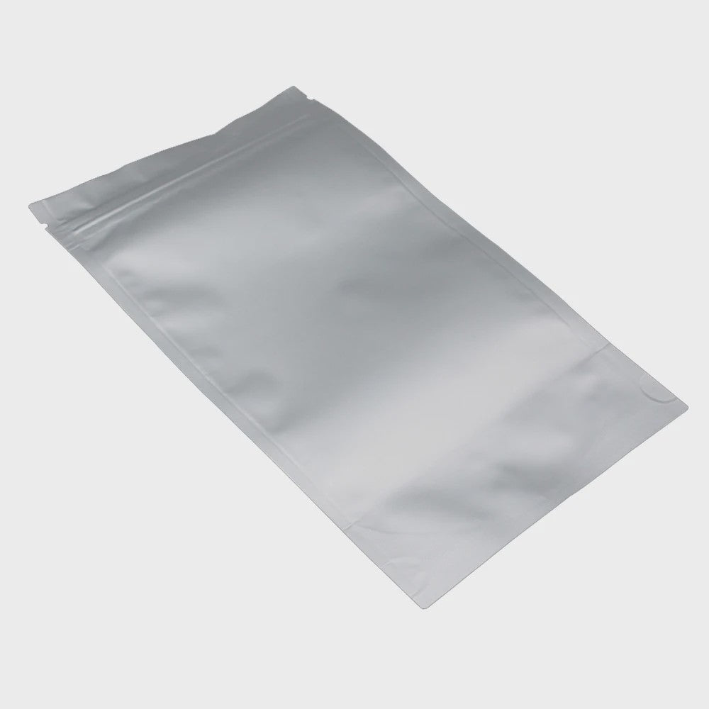 100x Zilveren Mylar Stand-Up Zakjes met Hersluitbare Zip Lock - Ideaal voor Voedselopslag
