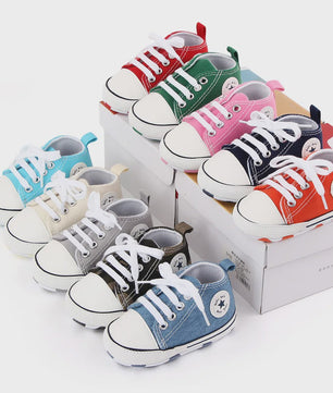 Babyschoenen Canvas Sneakers - Eerste Stapjes Schoentjes met Zachte Zool