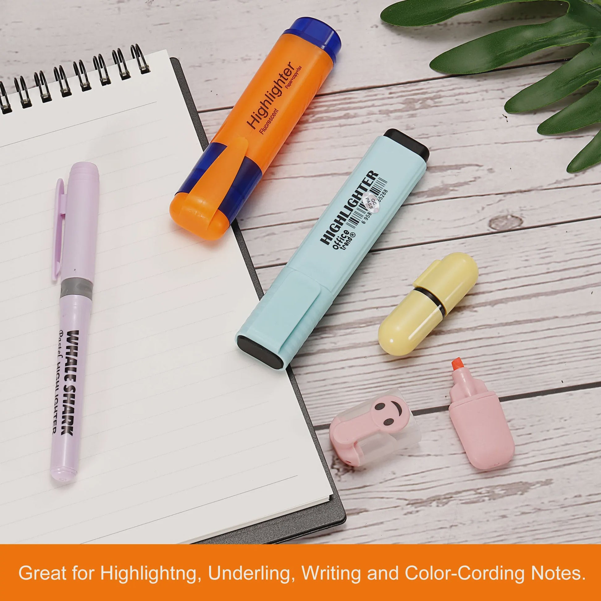 Set van 4 of 6 Fluorescerende Highlighters met Brede Stift - Ideaal voor Tekenen, Markeren en Kantoor