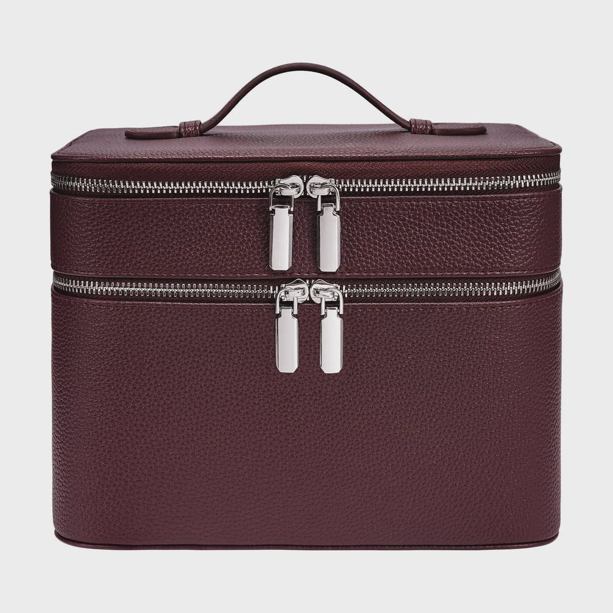 Dubbellaagse Make-up Tas - Draagbare Professionele Cosmetica Organizer met Verstelbare Vakken