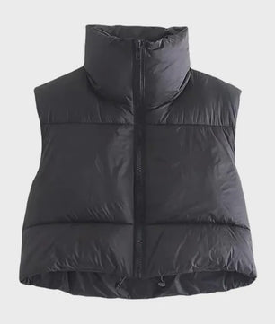 Korte Dames Bodywarmer met Opstaande Kraag - Winter Collectie