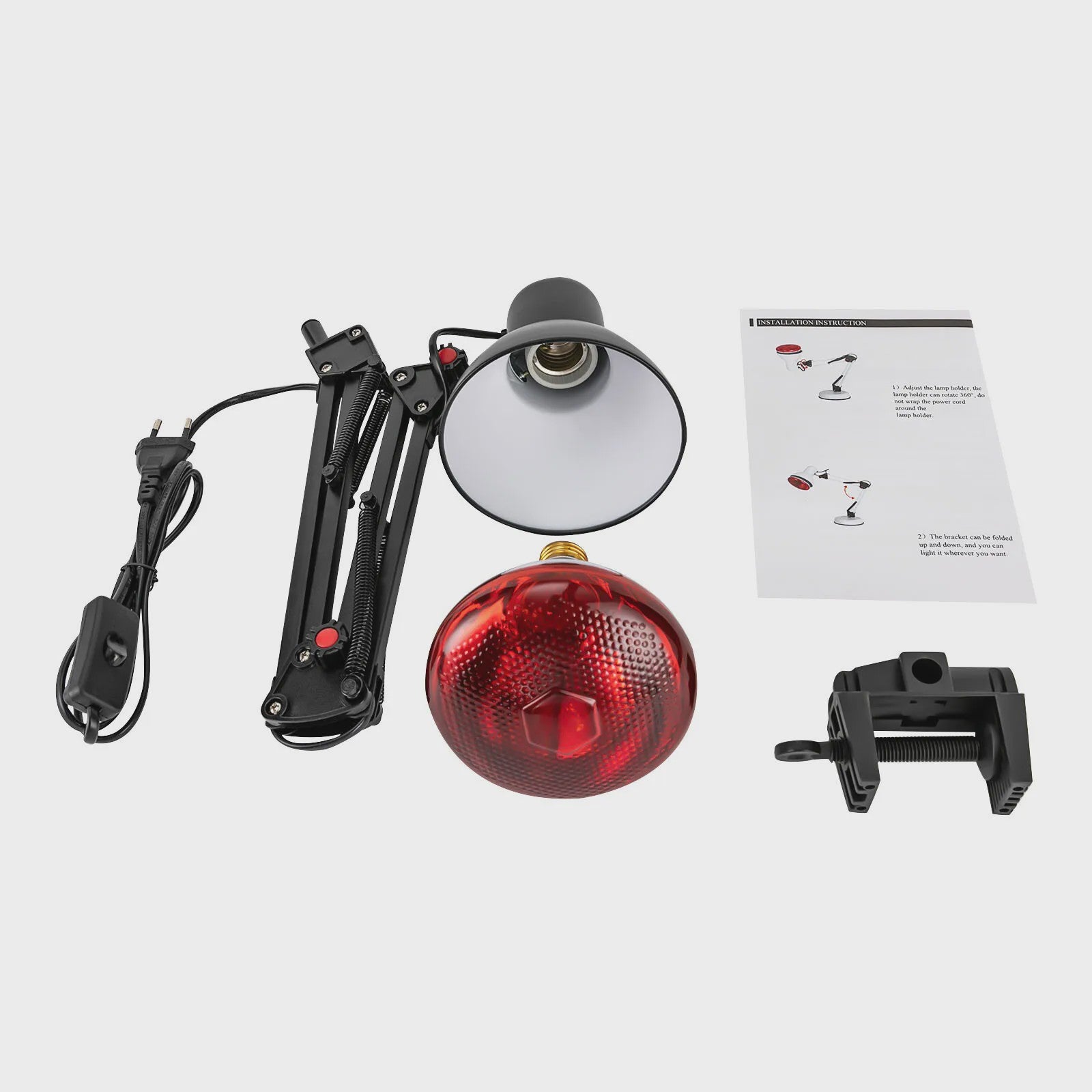 150W Infrarood Therapie Lamp - Verstelbaar voor Spier- en Gewrichtspijn Verlichting