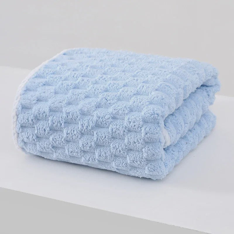 Luxe Coral Cloud Velvet Handdoek: Dik, Sneldrogend & Super Absorberend Microvezel