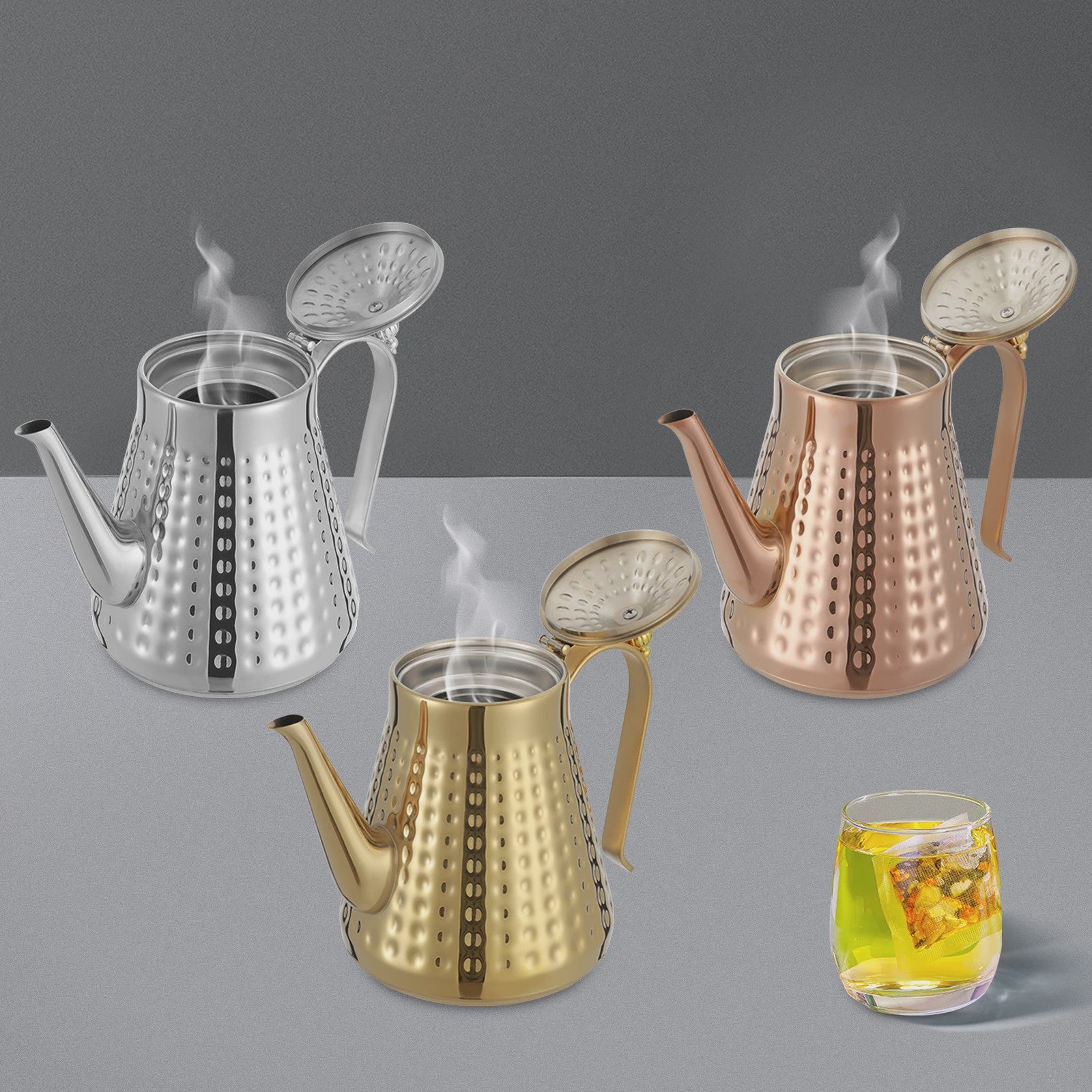 RVS Theepot met Infuser - 1.65L - Anti-Roest - Ideaal voor Thuis, Restaurant & Camping