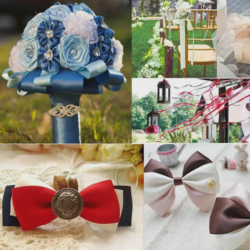 Satijnen Lint - 34 Kleuren & Diverse Breedtes (6-50mm) - Perfect voor Knutselen & Decoratie