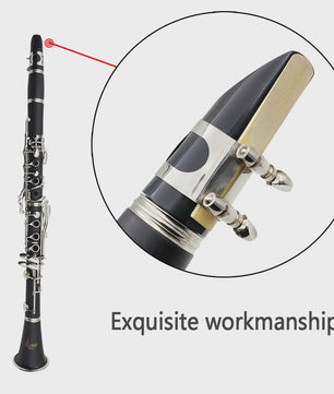 Professionele Bb Klarinet met 17 Toetsen - Bakeliet Houtblazer Instrument