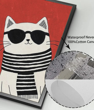 Vrolijke Dieren Canvas Posters - Leeuw, Hond, Beer & Cheetah op Skateboard - Kinderkamer Decoratie