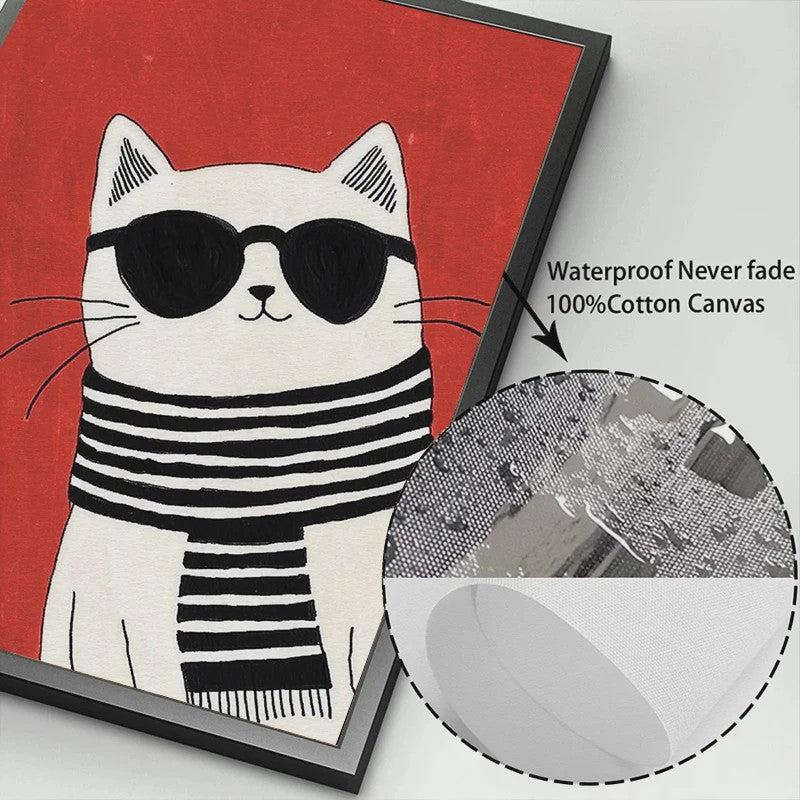 Vrolijke Dieren Canvas Posters - Leeuw, Hond, Beer & Cheetah op Skateboard - Kinderkamer Decoratie