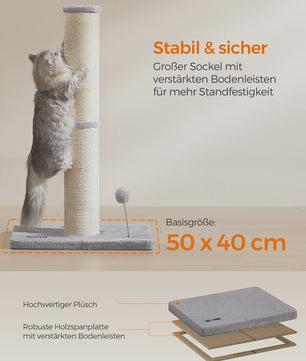 Feandrea Krabpaal 85 cm Hoog met Extra Dikke Stam (13 cm) voor Middelgrote en Grote Katten