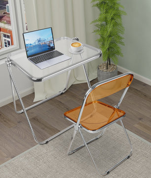 Stapelbare Transparante Acryl Klapstoel met Chroom Frame - Luxe Loungestoel voor Feest, Banket & Conferentie