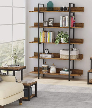 Industriële Boekenkast 5 Lagen - Stevig Staal & Hout Design