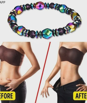 Handgemaakte Regenboog Hematite Kralen Armband met Kristal - Uniseks