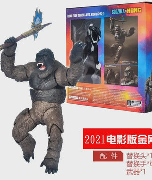 King Kong Actiefiguur 14cm - Godzilla vs. Kong (2021) - Beweegbare Gewrichten & Accessoires