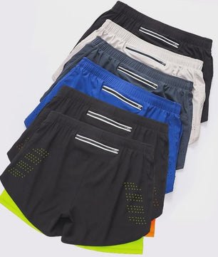 Heren Sportshorts Dubbellaags - Sneldrogend & Comfortabel voor Fitness en Hardlopen
