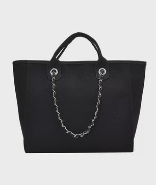 Ruime Dames Tote Bag met Ketting - Schoudertas & Crossbody