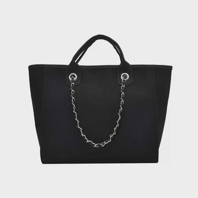 Ruime Dames Tote Bag met Ketting - Schoudertas & Crossbody