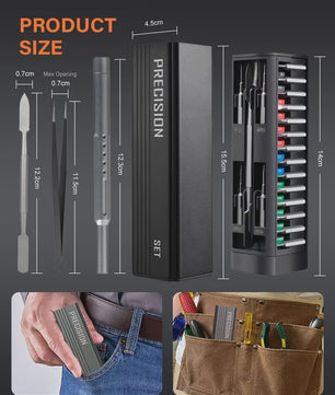 49-delige Precisie Schroevendraaier Set met 46 Magnetische Bits voor Elektronica Reparatie