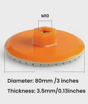 80mm Diamant Polijstschijf voor Tegels, Steen & Marmer - Hoek slijper