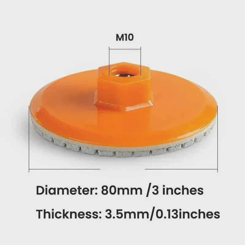80mm Diamant Polijstschijf voor Tegels, Steen & Marmer - Hoek slijper