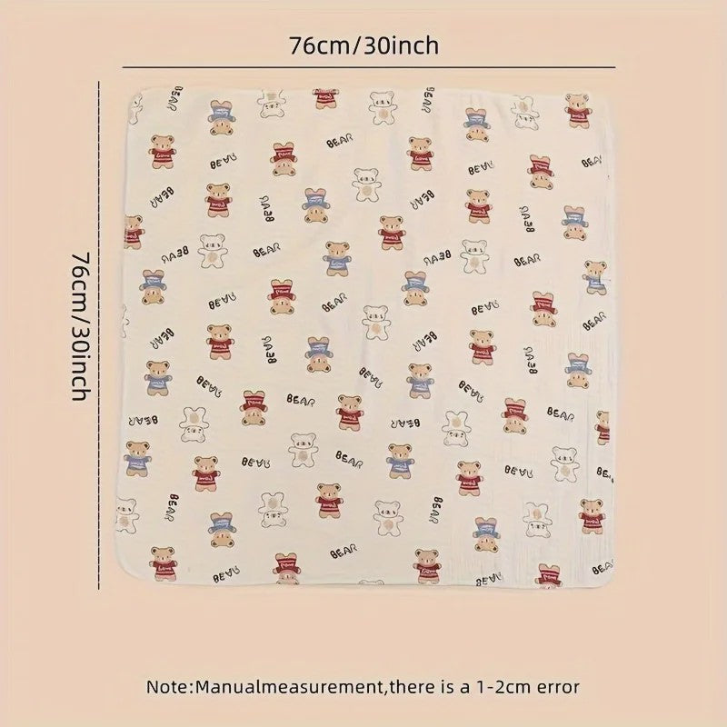 Zachte Muslin Swaddle Deken voor Baby's - Katoen, 80x80cm, met schattige prints